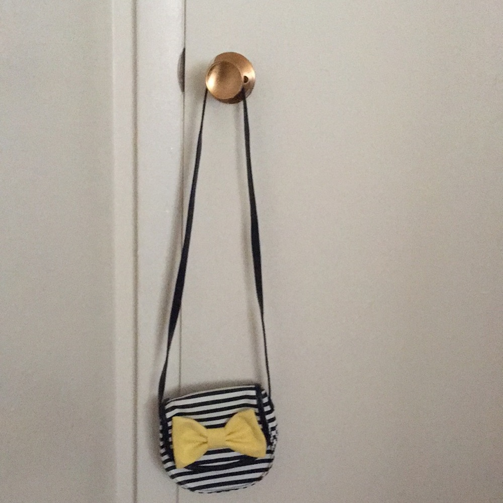 Cute navy blue striped purse